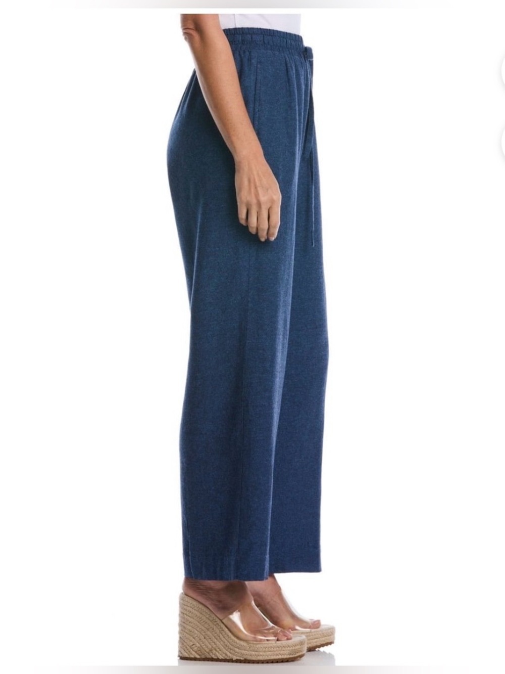 Rafaella Wide Leg Linen Blend Pants - Picture 3 of 12